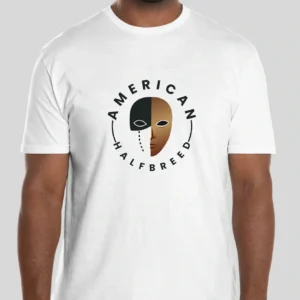 T-shirt with American Halfbreed logo design.